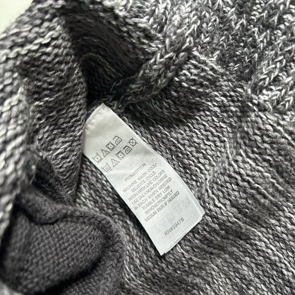 Skyr Boys Kids 6 Grey Cardigan Button Down Snowflake Winter Knit Cotton - Picture 12 of 12